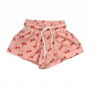 NEW BABYSPROUTS girl's terry sweat shorts in cherries